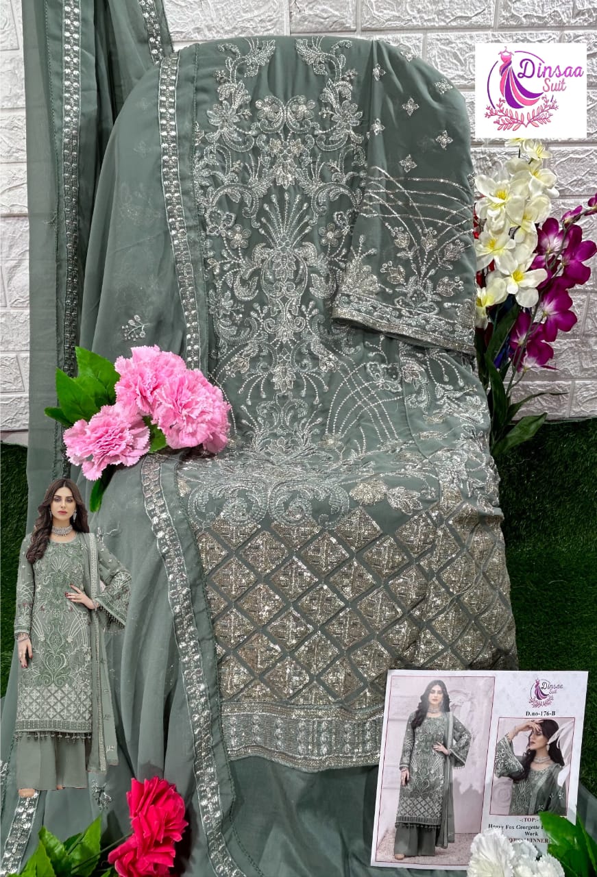 DS NO 176 By Dinsaa Suits Color Set Pakistani Salwar Suits Catalog